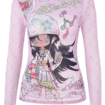 StarPop Angel” Mesh Top