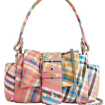 Vivienne Westwood Inspired Pastel Tartan Plaid Chain Shoulder Bag ♱