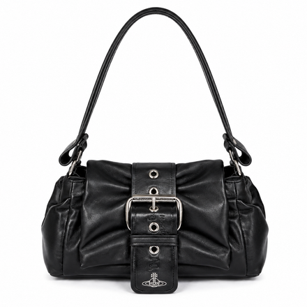 Westwood Noir Buckle Bag ✮ Y2K Baddie Shoulder Purse