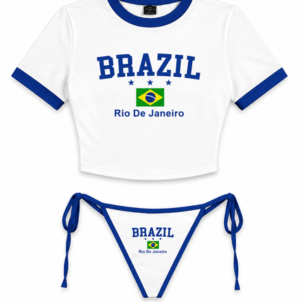 Sweet Poison Rio Baby Set ✮ Brazil Y2K Crop Top & Thong Set