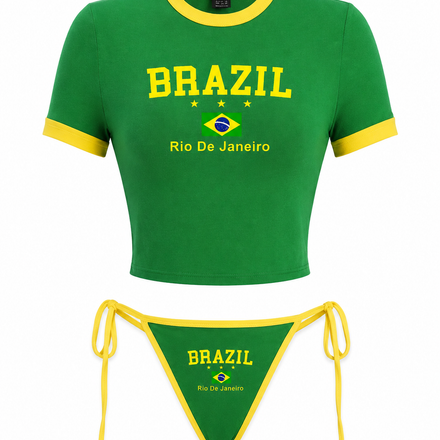 Sweet Poison Rio Baby Set ✮ Brazil Y2K Crop Top & Thong Set