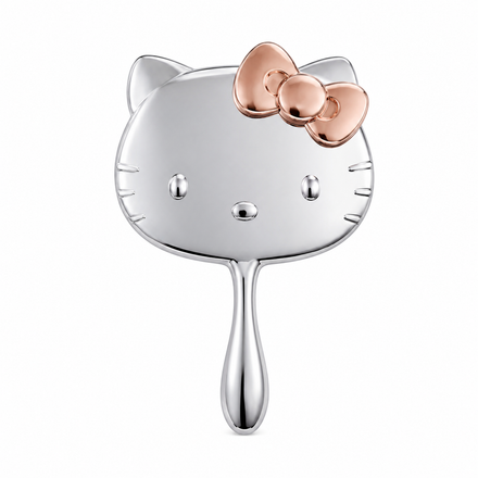Kawaii Kitty Compact Mirror ♡ Pink Silver Vanity Mirror