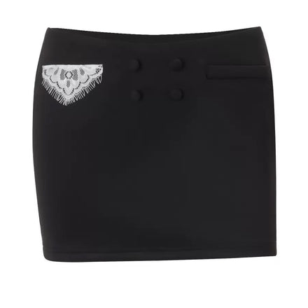 “Black Widow” Lace Mini Skirt ♱