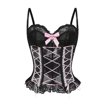 Cupid Lace Corset Top ✮ Coquette Y2K Baddie Cami