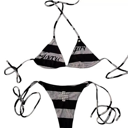 Sweet Poison Toxic Rebel Bikini Set ✮ Grunge Y2K Alt Girl Swimwear