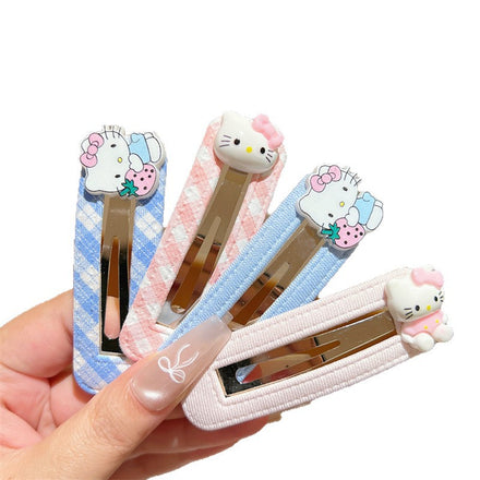 Kawaii Kitty Snap Clips ♡ Pastel Y2K Hair Pins Set
